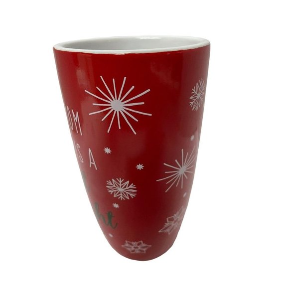 St Nicolas Travel Mug Christmas Ceramic Red White Green18 Ounces 6 1/2" 3 1/2" - Picture 2 of 6